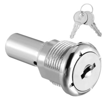 Imagem de Gadpiparty Fechadura para máquina de chiclete, cilindro de metal de substituição para máquina de venda automática com chave para dispensador de doces de chiclete para uso doméstico