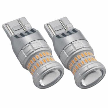 Imagem de Eluseastar Lâmpadas LED S25 BAY15D P21/5W Âmbar Resistor Embutido com Chip 48LED-SMD4014 Extremamente Brilhante para Luz de Direção do Carro, Pacote com 2