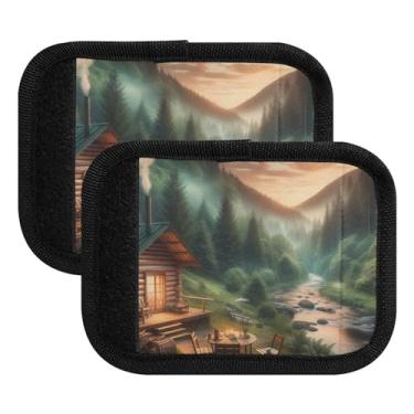 Imagem de Capa protetora de alça de bagagem aconchegante para casa, capas protetoras de alça antiderrapante, marcadores de bagagem para viagem no aeroporto, mala de viagem, mala, carrinho, pacote com 2