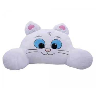 Imagem de Almofada Encosto Infantil Sansão Gatinha Mingau (Branco) - 50cm