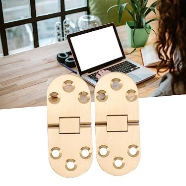 Imagem de Dobradiça de aba de latão de 180 graus, dobradiça dobrável superior para mesa dobrável, máquina de costura (2,0 mm/0,08 pol.)