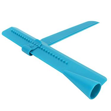 Imagem de GLOGLOW Raspador de Ferramentas de Panificação e Pastelaria, Ferramenta Mais Suave de Bolo de Plástico, 23,5x4,5x20,5cm, para Bolos e Sobremesas, Creme de Altura Ajustável para Cozimento Doméstico Nan (trombeta azul)