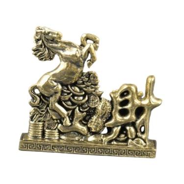 Imagem de Generic Estátua de Cavalo para Decoração do Ano Chinês de 2026, Lembrança de Bênção, Escultura Ornamental para Armário, Mesa, Centro de Mesa ou Lareira, Style G