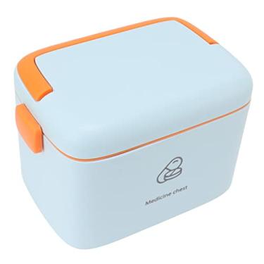 Imagem de Alomejor Caixa de Armazenamento Com Bandeja Removível, Organizador de Plástico Espesso para Emergências Domésticas, Suprimentos de Primeiros Socorros para Acampamento Em Viagens (A)