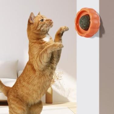 Imagem de Escova para gatos com bola de erva-dos-gatos - almofada de silicone para cuidados internos