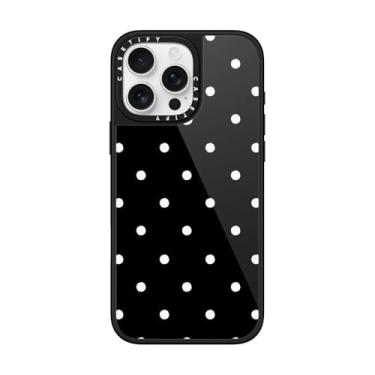 Imagem de CASETiFY Capa Glaze para iPhone 16 Pro Max [acabamento brilhante/compatível com Magsafe/1,5 m. 1X proteção contra quedas de grau militar] - Dottie clássico - preta