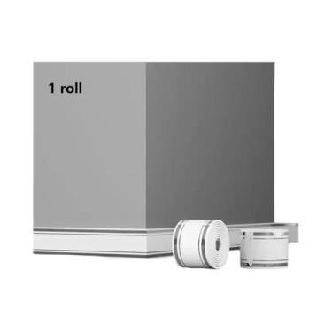 Imagem de Fita Adesiva Flexível De Espuma Para Rodapé 5m X 10cm Para Acabamento 