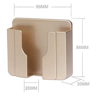 Imagem de Sanpyl Suporte de Telefone Multifuncional Montado na Parede Com Adesivo, Organizador de Armazenamento de Controle Remoto para Controle Remoto de Ar Condicionado de TV, Suporte de Carregamento de