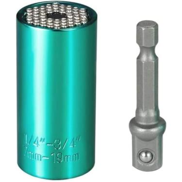 Imagem de Chave universal de 7 a 19 mm, ferramentas manuais multifuncionais, adaptador de broca, kit de ferramentas de reparo, gadgets presentes para pais, homens, faça-você-mesmo, verde