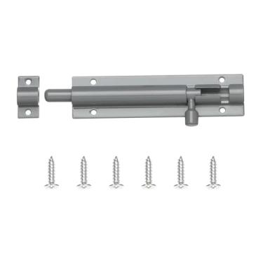 Imagem de Trava de porta de liga de alumínio de 2/3/4/5/6/20.3 cm para trava de trava de janela de torre de parafuso 1 peça (cinza, 20 cm)