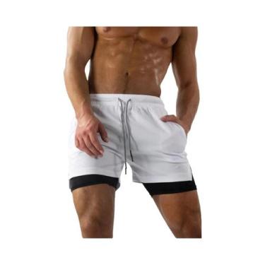 Imagem de Shorts De Corrida Masculinos 2 Em 1 De Secagem Rápida Com Camada Dupla