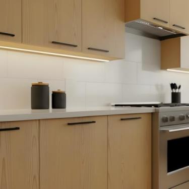 Imagem de Papel De Parede Madeira Bege 3D Autocolante 10m x 45cm Lavável Ideal Para Cozinha, Quarto e Sala