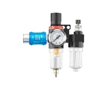 Imagem de AFC AFR Compressor de processador de ar AFC2000 1/4 Filtro de ar óleo separador de água regulador redutor de pressão Vavle filtro de armadilha (válvula deslizante manual AFC, com conector de 6 mm)