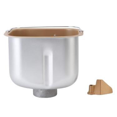 Imagem de BTSEURY Panela para máquina de pão, balde para fazer pão, panela interna de aço inoxidável, revestimento antiaderente, fácil de limpar, material de grau alimentício para padarias comerciais domésticas