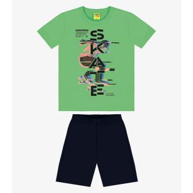 Imagem de Conjunto Infantil Masculino Skate Rovi Kids Verde, Verde, 16