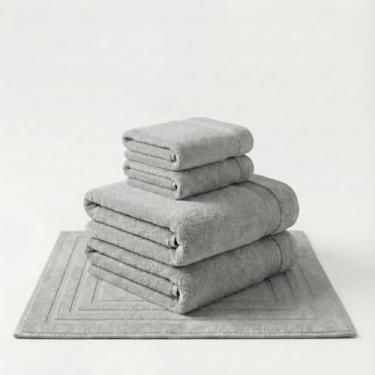 Imagem de Buettner Jogo de Toalhas Gigantes Banhão 100% Fibra de Bambú Nobre Sustentável 5 peças Toque Macio