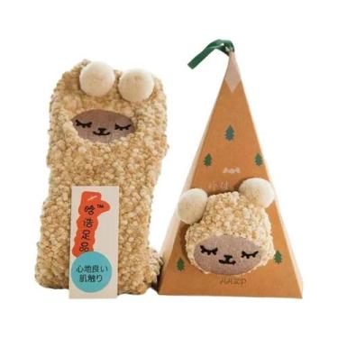 Imagem de Meias De Natal Térmicas Femininas De Veludo Macio E Quente, Meias Gros