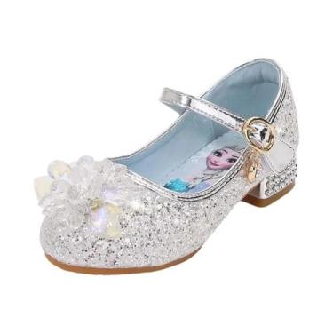 Imagem de Sandálias De Cristal Princesa Para Meninas Primavera 2024 Elsa Gelo Ro