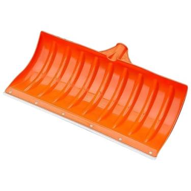 Imagem de Ｂｅｓｇａ Cabeça de reposição para pá de neve, multiuso, prática e, laranja, para calçadas, quintais e entradas de garagem. Cabo não incluído, com Chapa de aço