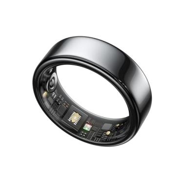 Imagem de HOU Anel AI Fitness – Monitoramento de frequência cardíaca 24 horas por dia, 7 dias por semana, design fino de cerâmica, preto (tamanho 19)