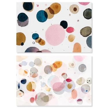 Imagem de Blush Boho Minimalista Impressão em Tela Banheiro Conjunto de 2 Arte de Parede por Art Remedy, Gallery Wrapped, 38 x 25