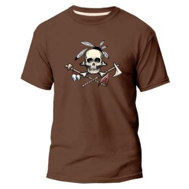 Imagem de Camiseta Algodão Premium Estampa Digital Índio Caveira Foice - Pavesi,