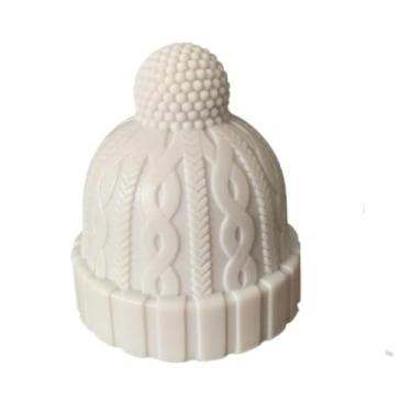 Imagem de Tampa de Silicone Reutilizável para Garrafas de Vinho e Espumante, Design Gorro, Vedação Hermética, Universal (branco)