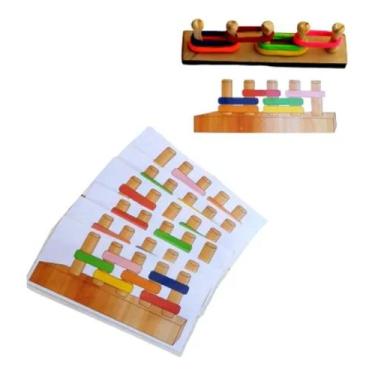 Imagem de Jogo Educativo Sequência Lógica De Cores Gominha Em M.d.f - CRIATIVA M