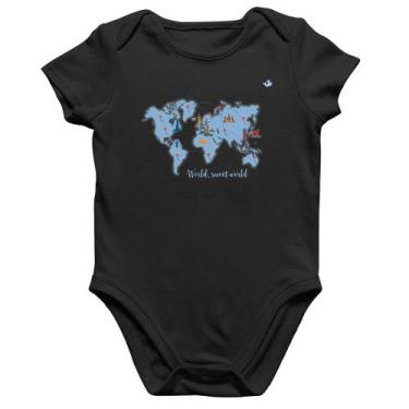 Imagem de Body Bebê Algodão World sweet world - Foca na Moda, Preto, GG