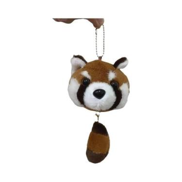 Imagem de Mochila De Pelúcia Panda Vermelho, Bolsa Transversal Macia E Fofa Para