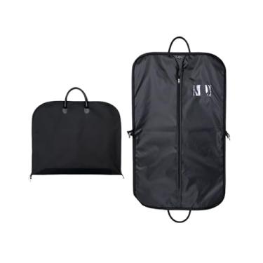 Imagem de Sacos de terno de 99 cm para armazenamento de armário e viagem - 2 pacotes de sacos de roupa pendurados com 2 alças para casacos, jaquetas e vestidos - Tecido marrom durável, ideal para organizar