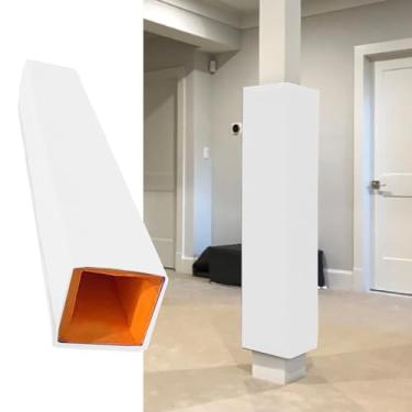 Imagem de Estofamento de bastão de basquete à prova de intempéries – Capa protetora de 1,2 m de altura para postes quadrados de 10 a 20 cm - Enchimento seguro para quadras ao ar livre e áreas de jogos internas