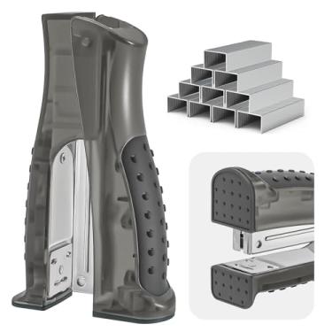 Imagem de Grampeador vertical com 1000 grampos padrão de 1/10.2 cm, cabo ergonômico portátil macio 2 em 1, vertical e de uso plano, pequeno grampeador compacto para escritório, casa, escola, negócios e sala de