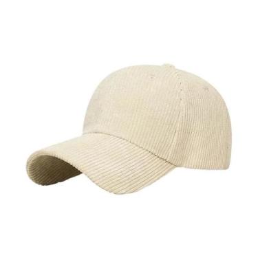 Imagem de Boné De Beisebol Unissex Em Corduroy Com Aba Curva, Versátil, Casual, 