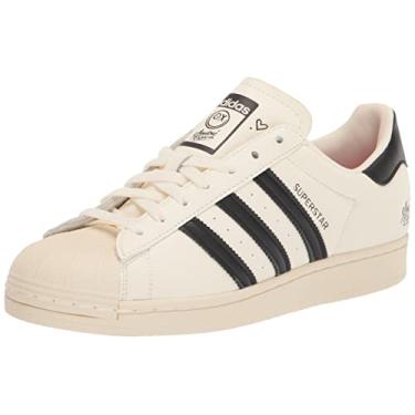 Imagem de adidas Originals Tênis Masculino Superstar, Branco creme/branco creme/preto, 10