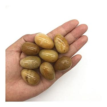 Imagem de Cristal 1 peça de quartzo rosa natural urina ametista esculpida ovo cristal Reiki pedras naturais e minerais (cor: jade amarelo, tamanho: 2 peças)