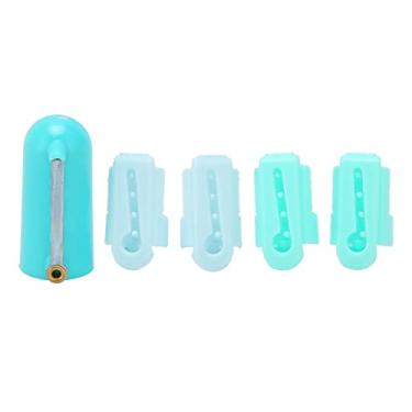 Imagem de Acouto 5pcs Suportes de Dedo de Fio de Plástico para tricô - Ergonômico, Presente de Feriado Em Verde e Azul