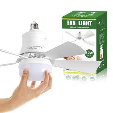 Imagem de Ventilador De Teto Com Lâmpada Led Com Silencioso Velocidade, 1000 Lúmens, com Controle Remoto - Branco