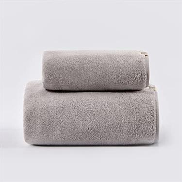 Imagem de Toalha de banho doméstica e conjunto de 2 peças absorvente e de secagem rápida macio casal masculino e feminino