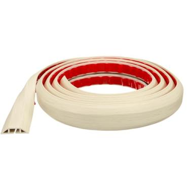 Imagem de HARFINGTON Capa de cabo de 2,4 m L 0,55 x A 0,28 Canal interno PVC esconder cabo de extensão protetor de fios para evitar viagens de cabos, gerenciamento de cabos, madeira bege