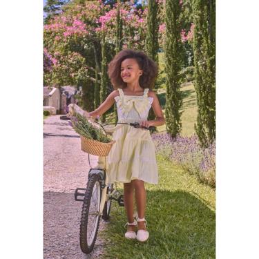 Imagem de Vestido Infantil Amarelo Com Laço e Perolas Petit Cherie-Feminino