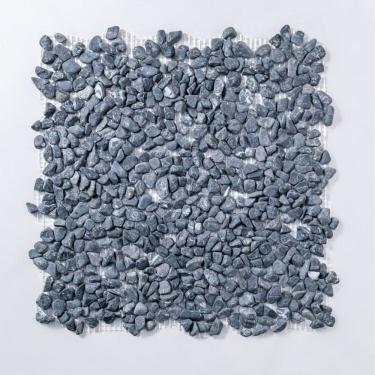 Imagem de Kit 1m² Pastilha de Pedras Naturais Seixos 30cm X 30cm Preto