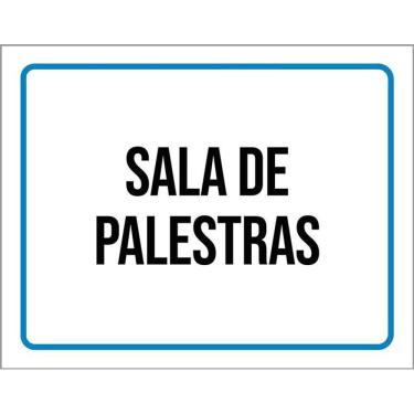 Imagem de Kit 3 Placas Ambiente Sinalização Setor Sala De Palestras