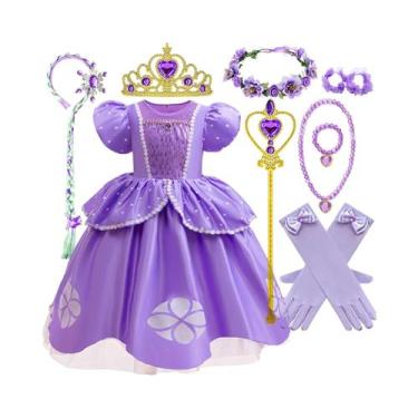 Imagem de Vestido De Festa De Aniversário De Verão Da Princesa Sofia Da Disney P