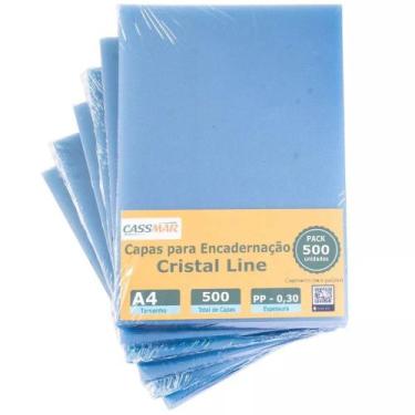 Imagem de Capa Para Encadernação Cristal Line A4 PP 0,30 500un - CASSMAR
