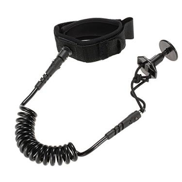 Imagem de Cordão Enrolado de Surf Prancha Corpo Bodyboard Coleira Pulso Tornozelo com Plugue - Acessório Prático Pulseira Amortecida Ajustável Ultra-leve Confortável Fácil Usar