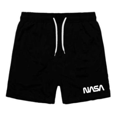 Imagem de Short Masculino Tactel Estampado Com Bolsos Moda Praia Verão-Masculino