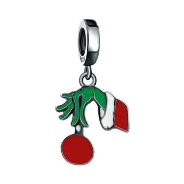 Imagem de Berloques De Prata Com Acabamento Verde Em Formato De Abacate, Besouro