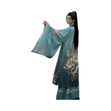 Imagem de Fantasia Vintage Chinesa Hanfu Kimono Para Adultos, Traje De Lutador C