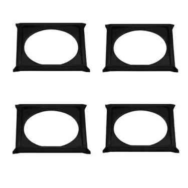 Imagem de Kit C/4 Porta Grelha Ralo Click 15x15 Suporte Inox Preto - Montelar Ac